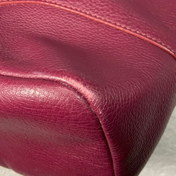 Tory Burch Maroon Leather Hobo Bag - Picture 14 of 16